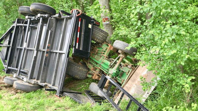 Irasburg Road Blocked by Overturned Tractor Trailer